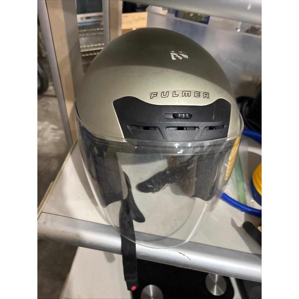 Fulmer AF-655 Open Face Motorcycle Helmet Champagne Gold DOT Medium M Visor